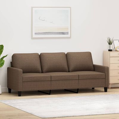 vidaXL 3-Sitzer-Sofa Braun 180 cm Stoff