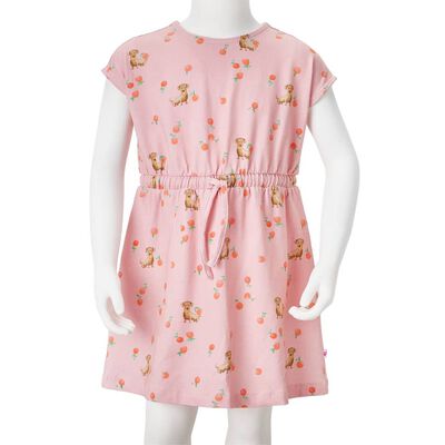 Kinderkleid mit Taillenband Hellorange 104