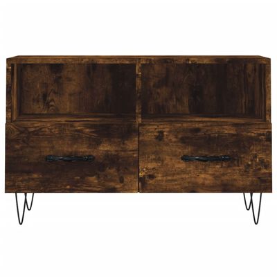 vidaXL TV-Schrank Räuchereiche 80x36x50 cm Holzwerkstoff