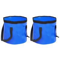 vidaXL Falteimer 2 Stk. Blau 20 L PVC