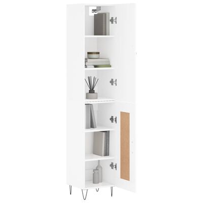 vidaXL Highboard Weiß 34,5x34x180 cm Holzwerkstoff