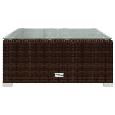 vidaXL 7-tlg. Garten-Lounge-Set mit Kissen Poly Rattan Braun