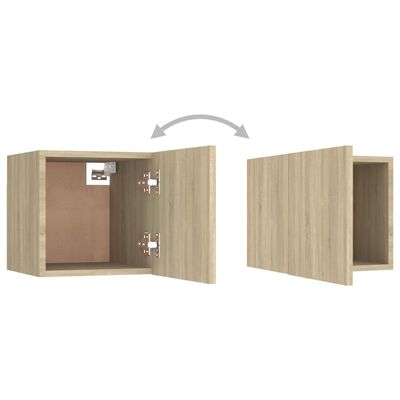 vidaXL 7-tlg. TV-Schrank-Set Sonoma-Eiche Holzwerkstoff