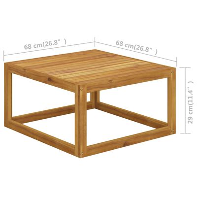 vidaXL 6-tlg. Garten-Lounge-Set mit Auflagen Massivholz Akazie