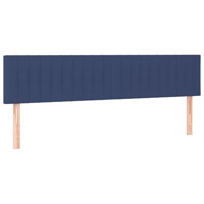 vidaXL Kopfteile 2 Stk. Blau 80x5x78/88 cm Stoff