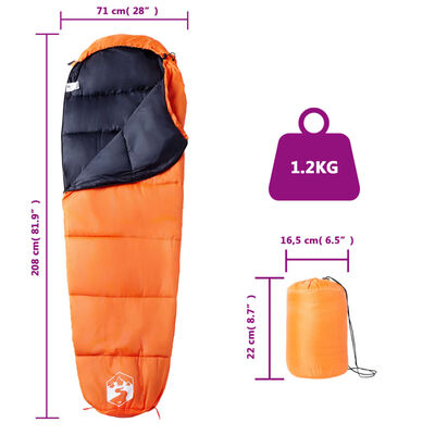 vidaXL Mumienschlafsack für Erwachsene Camping 3 Jahreszeiten