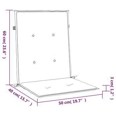 vidaXL Gartenstuhlauflagen für Niedriglehner 2 Stk. Grau Oxford-Gewebe