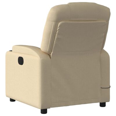 vidaXL Massagesessel Elektrisch Creme Stoff