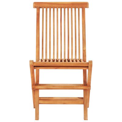 vidaXL 3-tlg. Bistro-Set mit Grünen Kissen Massivholz Teak