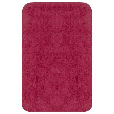 vidaXL Badematten-Set 3-tlg. Stoff Fuchsia