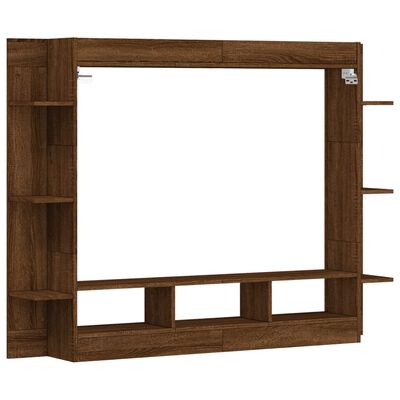 vidaXL TV-Schrank Braun Eichen-Optik 152x22x113 cm Holzwerkstoff