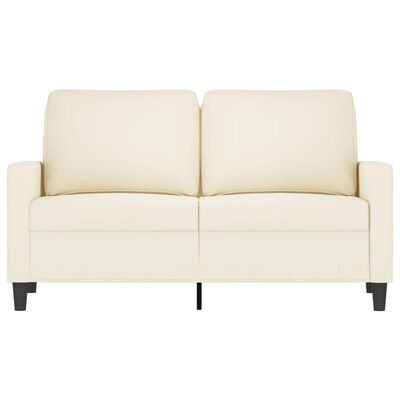 vidaXL 2-Sitzer-Sofa Creme 120 cm Samt