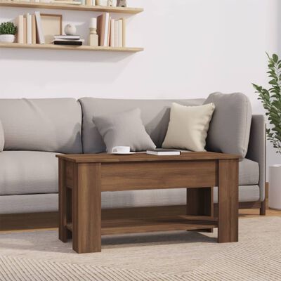 vidaXL Couchtisch Braun Eichen-Optik 101x49x52 cm Holzwerkstoff