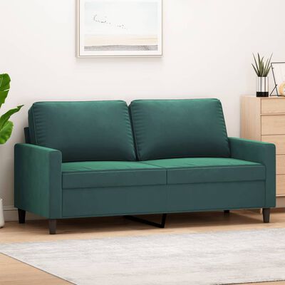 vidaXL 2-Sitzer-Sofa Dunkelgrün 140 cm Samt