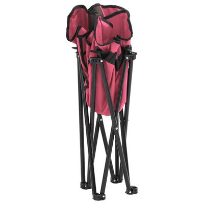 vidaXL Campingstühle 2 Stk. mit Tasche Klappbar Rosa