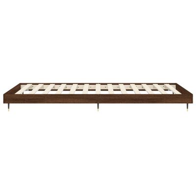 vidaXL Bettgestell ohne Matratze Braun Eiche 90x190 cm Holzwerkstoff