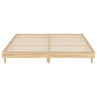 vidaXL Bettgestell ohne Matratze Sonoma-Eiche 140x200 cm Holzwerkstoff