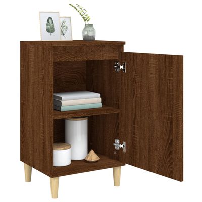 vidaXL Nachttische 2 Stk. Braun Eichen-Optik 40x35x70 cm Holzwerkstoff