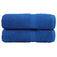 vidaXL Premium-Waschlappen 2 Stk. Blau 30x30cm 600 g/m² 100% Baumwolle