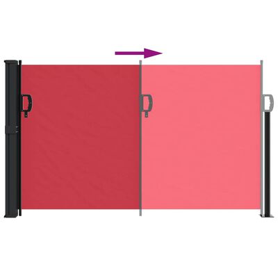 vidaXL Seitenmarkise Ausziehbar Rot 120x600 cm