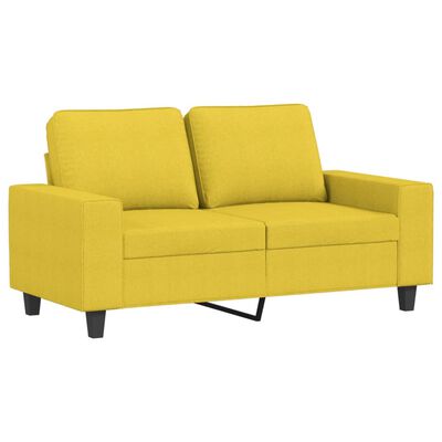 vidaXL 2-Sitzer-Sofa Hellgelb 120 cm Stoff