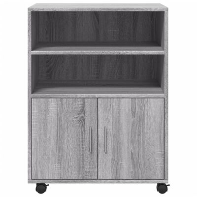 vidaXL Rollschrank Grau Sonoma 60x48x81 cm Holzwerkstoff