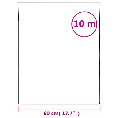 vidaXL Fensterfolie Matt Streifen-Design 60x1000 cm PVC