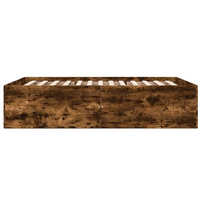 vidaXL Bettgestell Räuchereiche 120x200 cm Holzwerkstoff