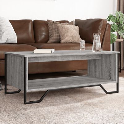 vidaXL Couchtisch Grau Sonoma 100x51x40 cm Holzwerkstoff