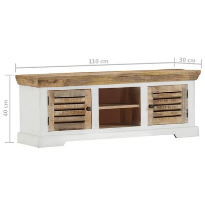 vidaXL TV-Schrank 110x30x40 cm Massivholz Mango