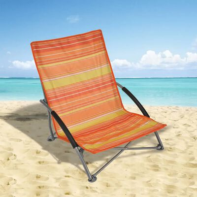 HI Strandstuhl Klappbar Orange 65 × 55 × 25/65 cm