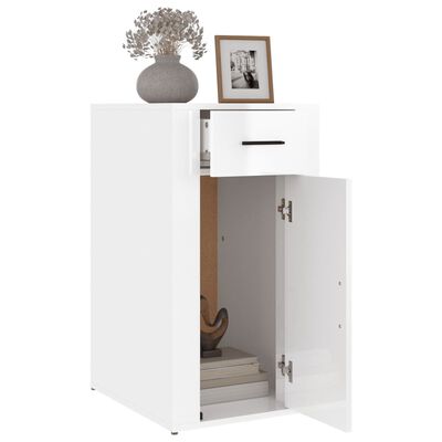 vidaXL Büroschrank Hochglanz-Weiß 40x49x75 cm Holzwerkstoff