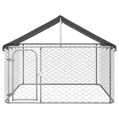 vidaXL Outdoor-Hundezwinger mit Dach 200x200x150 cm