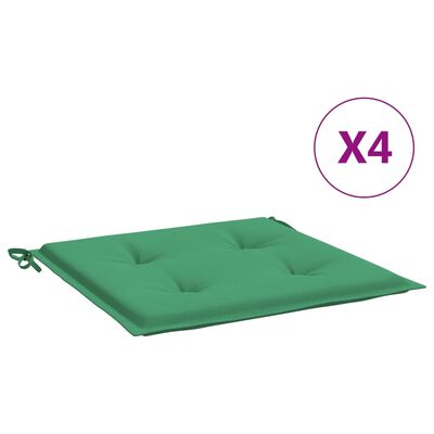 vidaXL Gartenstuhl-Kissen 4 Stk. Grün 50x50x3 cm Oxford-Gewebe