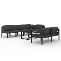 vidaXL 8-tlg. Garten-Lounge-Set mit Kissen Aluminium Anthrazit