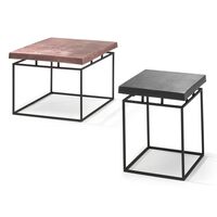 Rousseau 2-tlg. Couchtisch-Set Aron Metal Grau und Rostbraun