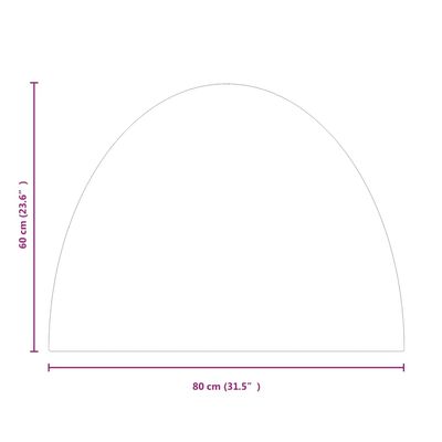 vidaXL Funkenschutzplatte Glas Halbrund 800x600 mm