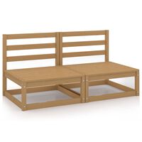 vidaXL Gartensofa 2-Sitzer Honigbraun Massivholz Kiefer