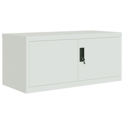 vidaXL Aktenschrank Hellgrau 90x40x240 cm Stahl