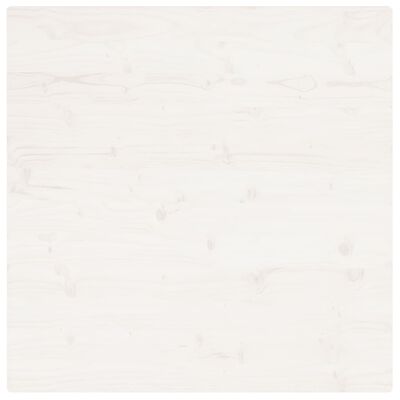 vidaXL Tischplatte Weiß 90x90x2,5 cm Massivholz Kiefer Quadratisch
