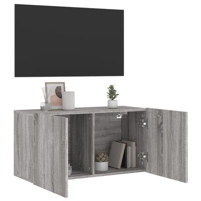 vidaXL TV-Wandschrank Grau Sonoma 80x30x41 cm