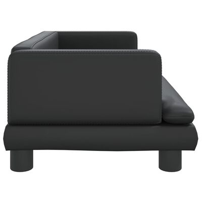 vidaXL Kindersofa Schwarz 80x45x30 cm Kunstleder