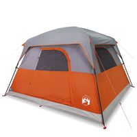 vidaXL Campingzelt 4 Personen Orange Wasserdicht