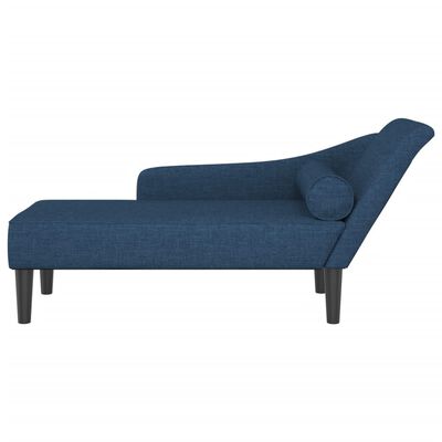 vidaXL Chaiselongue mit Kissen Blau Stoff