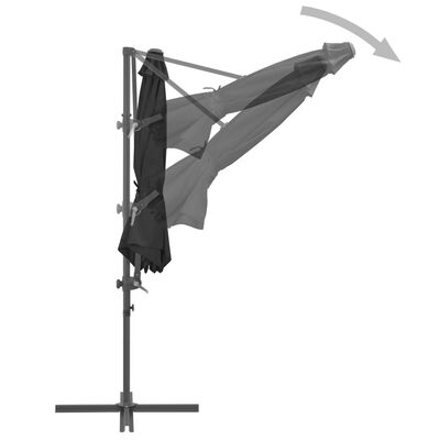 vidaXL Ampelschirm mit Stahl-Mast 300 cm Anthrazit