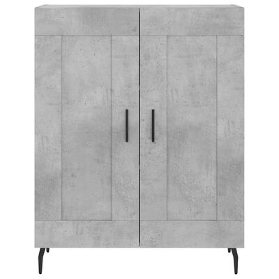 vidaXL Highboard Betongrau 69,5x34x180 cm Holzwerkstoff