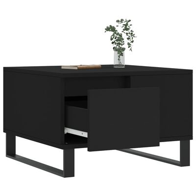 vidaXL Couchtisch Schwarz 55x55x36,5 cm Holzwerkstoff