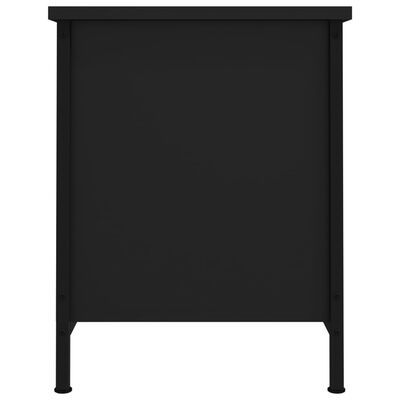 vidaXL TV-Schrank mit Türen Schwarz 60x35x45 cm Holzwerkstoff