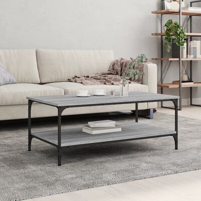 vidaXL Couchtisch Grau Sonoma 100x55x40 cm Holzwerkstoff