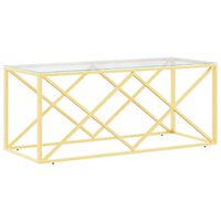 vidaXL Couchtisch 110x45x45 cm Edelstahl und Glas